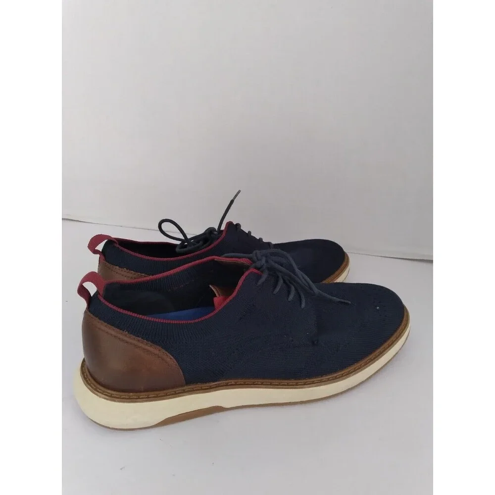 Navy Blue Oxford Dress Shoes Casual‎ Lace Up Comfort Sole Men's